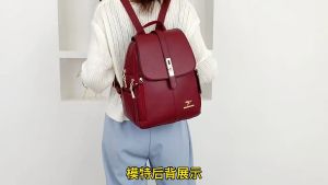 High Quality Leather Backpack Women Large Capacity Backpack Purses Female Vintage Bag School Bags  Ladies Travel Bagpack