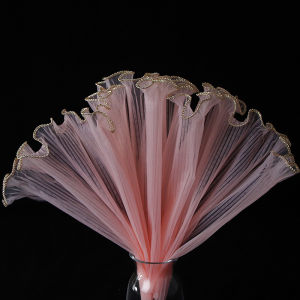 DIY Craft Sewing Supplies Phnom‑Penh Edge Wave Pearl Tulle Flower‑Wrapping Net for Bouquet Inner‑Lining & Gift‑Box Material