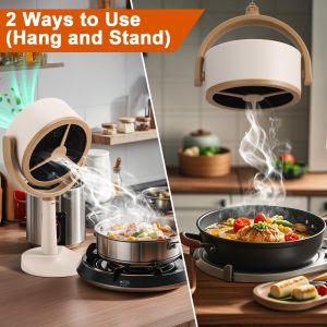 USB Desktop Range Hoods Rechargeable Exhaust Fan Adjustable Angle USB Plug for BBQ Hot Pot Kitchen Appliance Mini Fan Range Hood