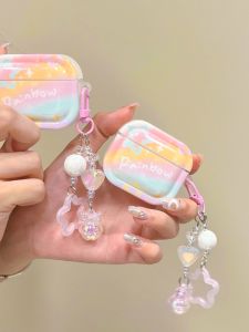 Ins Rainbow Star Airpods Protective Case Wireless Bluetooth Soft Shell for Apple Pods4 Second Generation AirPodPro Four And Five