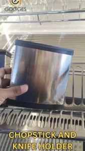 CHOPSTIK AND KNIFE HOLDER FOR DISH RACK STAND - Stainless Steel