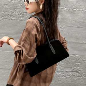 SHUCAI | Matte Suede Genuine Cow Leather Womens Shoulder Underarm Bag Luxury Designer High Quality Commute Travel Ladies Handbag Cowhide