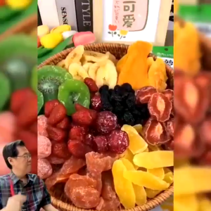 5IN1 Mixed Dried Fruits Dried Strawberry Mango Peach Apricot Kiwi 100% Organic Healthy Snacks