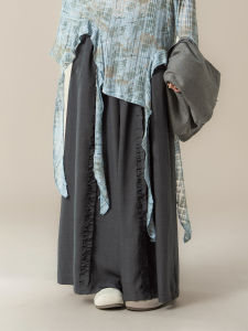 SHANGWEILUO | Korean Style Irregular Printed Lace Trim Suit
