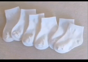 12 Pairs White Baby Socks Cotton Socks 0-6 months