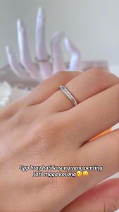ROSALIA RING Cincin Couple Pasangan Custom Nama Stainless Steel Anti Luntur Tidak Karat Wanita Pria
