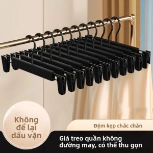 Bộ 5 Có Thể Điều Chỉnh Móc Treo Quần Kẹp Chống Trơn Trượt Tiết Kiệm Không Gian Giá Kim Loại Cho Váy Nữ Quần Áo Người Tổ Chức Tất Quần Lót