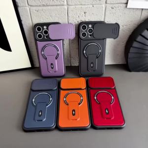Ốp Điện Thoại Chống Sốc Cao Cấp Trong Suốt Dành Cho iPhone Pro Max Hỗ Trợ MagSafe Bảo Vệ Camera Trượt Mặt Lưng TPU PC