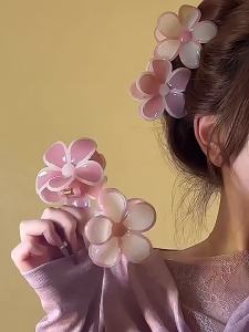 New Hawaiian Plumeria Flower Hairpin Grips Clips Barrettes Accessory Woman Hair Accessories