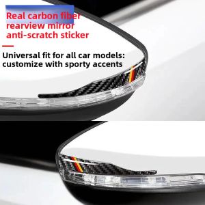 Car Rearview Mirror Anti-Collision Strip Carbon Fiber Reflective Mirror Anti-Scratch Decal Universal Back-Up Protection Sticker