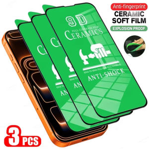 1-3PCS 9D Ceramic Membrane Film For iPhone 17 Pro Max 17 18 Pro 16 15 13 12 14 XS 11 Air XS Max 8 SE XR X HD Screen Protector