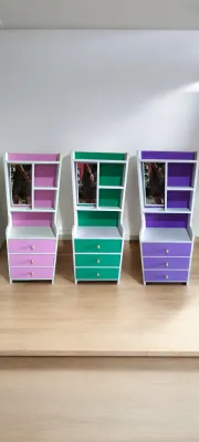 meja rias kosmetik 3 laci / lemari kosmetik 3 laci ( bahan mdf import berkualitas) anti jamur tebal dan tahan lama