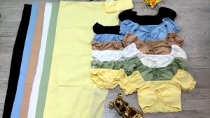 Đồ bơi nữ Bikini Set 3 món áo tay bồng trễ vai phối khoen quần chan váy dài cực xinhchất vải xốp Bin Sports BHV170