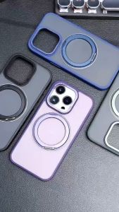 I TECH Invisible Magnetic Holder Phone Case Military Translucent Matte Cover for iPhone 18 17 16 15 14 13 12 11 Pro Max Air