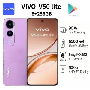 vivo | 2026 New High Speed Smartphone Vivo V50 Lite Global Edition Large 6500mAh Long Lasting Battery 8GB+256GB High Capacity Storage