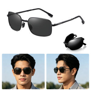 MENSPE Classic Polarized Men Sunglasses for Men UV400 Protection Cermin Mata Hitam Men Sun Glasses Driving for Men Style Man Anti Glare Silau Siang Malam Chameleon Discoloration Eyeglasses Day and Night Safety Glasses Kaca Mata Lelaki