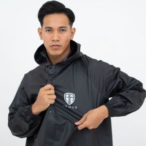 Jas Hujan Bahan Karet By Armor Pria Wanita Tebal Kuat Anti Rembes