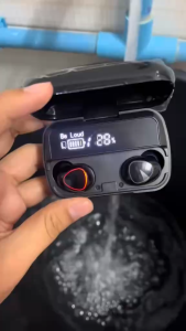 TWS หูฟังบลูทูธไร้สาย บลูทูธ 5.3 สเตอริโอ 9D กันน้ํา พร้อมไมโครโฟน  จอแสดงผลไฟ LED แบตเตอรี่ ความจุสูง พร้อมเคสชาร์จ ใช้ได้ทุกรุ่น