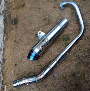 knalpot racing DPJ jigsaw ujung blue sarangan 1/4 bass engker PNP Tiger mp cb gl Vixion Fu Sonic Verza MX dll