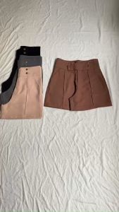 Quần sooc lưng cao 4 khuy chéo quần sooc nữ cạp cao 4 khuyquần shorts nữ lưng cao tôn chân hách dáng chất liệu quần tây vải vitex