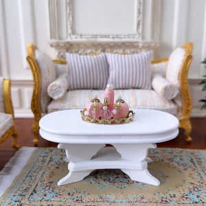 Mô Hình Nhà Trẻ Em Mini 1:12 Phòng Khách Đồ Chơi Đồ Dùng Trong Nhà Bằng Gỗ Mô Hình Bàn Trà Tròn Trắng Đồ Chơi Cho Trẻ Em Từ 14 Tuổi Trở Lên