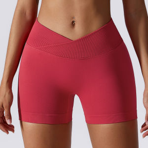plus Size High Waist Fitness Running Shorts Womens Sporty Seamless Yoga Butt Lifting Tight Shorts for Running And Training