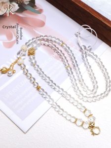 Thai Amulet Chain White Crystal Pendant Adjustable Multi-use Buckle Convenient Detachable Necklace Original Design Fashion Jewelry