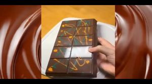 Cetakan Silikon Coklat Dubai Viral - 2 Motif Persegi Panjang Besar Cocok untuk Cokelat Kue Jelly Puding