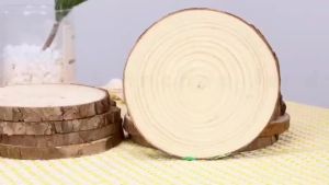 Natural Pine Wood Slices 3-16CM Round Unfinished Tree Bark Discs for DIY Crafts Wedding Party Painting Home Decoration