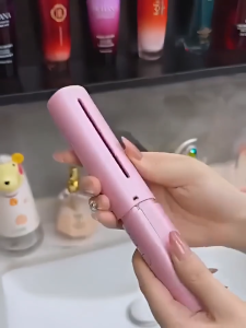 SWEET HOME LUCKYS  2 in 1 Wireless Hair Straightener Straightening Curling Brush Metal Ceramic Heating Element Fast Heating Negative Ion Hair Hot Comb