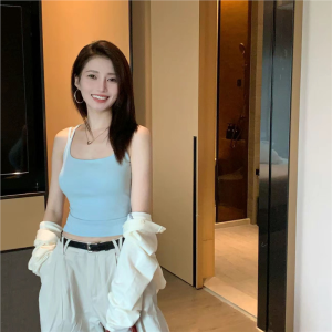 Áo Ba Lỗ Nữ Kiểu Mới Mùa Hè Áo Ba Lỗ Ôm Vừa Vặn Áo Ba Lỗ Không Dây Áo Ba Lỗ Có Đệm Ngực Áo Ba Lỗ Có Dây Đeo Chéo