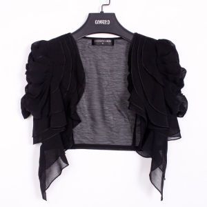 GOSSIP.D | Summer Womens Short Sleeve Open Cardigan Sweet Style Pleated Gossiped D Brand Thin Outerwear With Skirt Strap Floral Edge