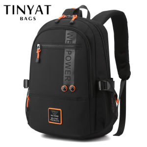 TINYAT Classical Travel Backpack For School Boy Bookbag for Students Casual Daypack Backpacks for Men Teens Schoolbag College Laptop Backpack
