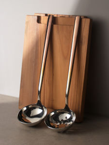 OUDING | Rose Gold Gradation American Style Long Handle Soup Spoon Stainless Steel 304