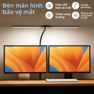 Đèn Bàn LED Hai Đầu Có Thể Điều Chỉnh Độ Sáng Sử Dụng Cổng USB Với 3 Chế Độ Màu Bảo Vệ Mắt Thích Hợp Cho Văn Phòng Đọc Sách Làm Đèn Màn Hình Máy Tính