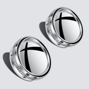2 Chiếc Gương Điểm Mù Ô Tô Tầm Nhìn Toàn Cảnh 360 Góc Rộng Gương Gương Giao Thông HD Kính Có Vỏ ABS Để Hỗ Trợ Đỗ Xe Bạc/Đen/Trắng