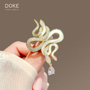 เข็มกลัดรูปหัวงูสุดหรูหรา เครื่องประดับแฟชั่นสำหรับผู้หญิง เข็มกลัดรูปดอกไม้แบบทันสมัย ของขวัญปีใหม่
