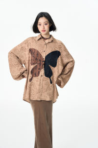 New Chinese Style Butterfly Print Shirt Yang Erda Dream Early Spring New Model Small Top Womens Fashion Traditional Clothing