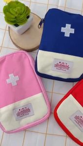 Bayar Di Tempat - Tas Obat Medicine Pouch Korean Travel Organizer / Tempat Penyimpanan Obat / Tas