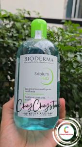 Tẩy trang Bioderma 500ml Hồng và Xanh Sebium & Sensibio