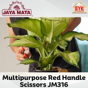 SYK Jaya Mata 7" JM316 1Pcs Stainless Steel Red Handle Scissor Multipurpose Scissor Gunting Pelbagai Guna
