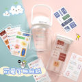 Cute Cartoon Water Bottle Cup Sticker Paper Drinking Water Plan Cup Sticker Waterproof Insulation Cup Sticker Hand Account Stickers Transparent Students' Stickers. 