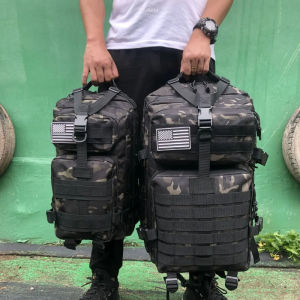 25L/50L 1000D ไนลอนกันน้ํา Trekking ตกปลาล่าสัตว์กระเป๋าเป้สะพายหลังกลางแจ้ง Rucksacks ยุทธวิธีกีฬา Camping Hiking