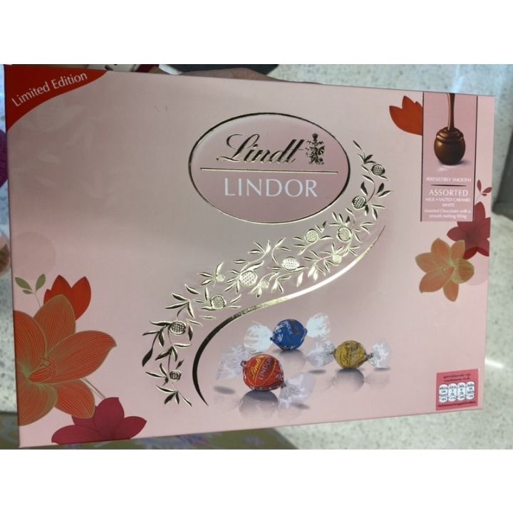 Lindt Lindor Pink Assorted 168 G ช็อกโกแลต ชนิดต่างๆ ลินด์ ลินเดอร์ แอสซอทเต็ด Th 7630