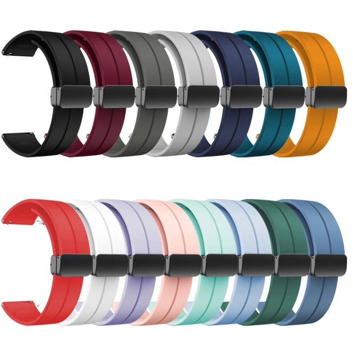 Magnetic Buckle Silicone Strap Garmin Venu 2S 3S Sport Band Bracelet Garmin Vivoactive 4S 3S Vivomove 3S Forerunner 265S 255S Move 3S Garmin Rey Active S Smart Watch wristband