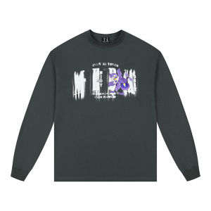 MEDM Mens Long Sleeve T-Shirt Embroidered Loose Casual Style Autumn Fashionable Hip Hop Vintage Print Breathable round Neck