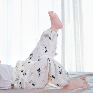 Summer Anti-Mosquito Pants for Kids Baby Casual Thin Cartoon Long Pants Infant Lantern Pants 1-2 Years Old Big Butt Pants