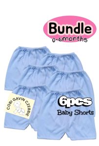 6pcs naa! shorts for newborn baby 0-6months colored or plain white