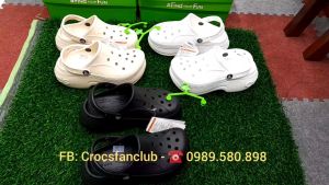 CrocsFanClub - PB321- SỤC BELLA đế cao 8cm cho nữ siêu nhẹ sục đi mưa tặng 8 charm