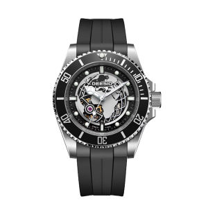 Deesio Casual Fashion Mens Automatic Self-Wind Mechanical Watch Luminous Water Resistant Stainless Steel Classic Dress Watches